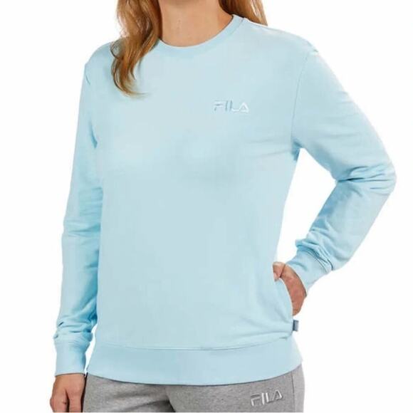 FILA Ladies French Terry Crew Neck Cotton Blend Side Pockets Size 2X NEW - Picture 2 of 8
